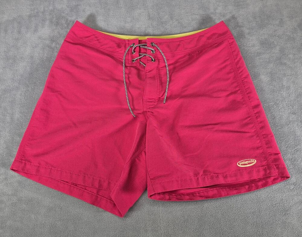 Patagonia Womens Board Shorts Size 9 Pink Quick Dry Beach Swim Vintage - Picture 1 of 8